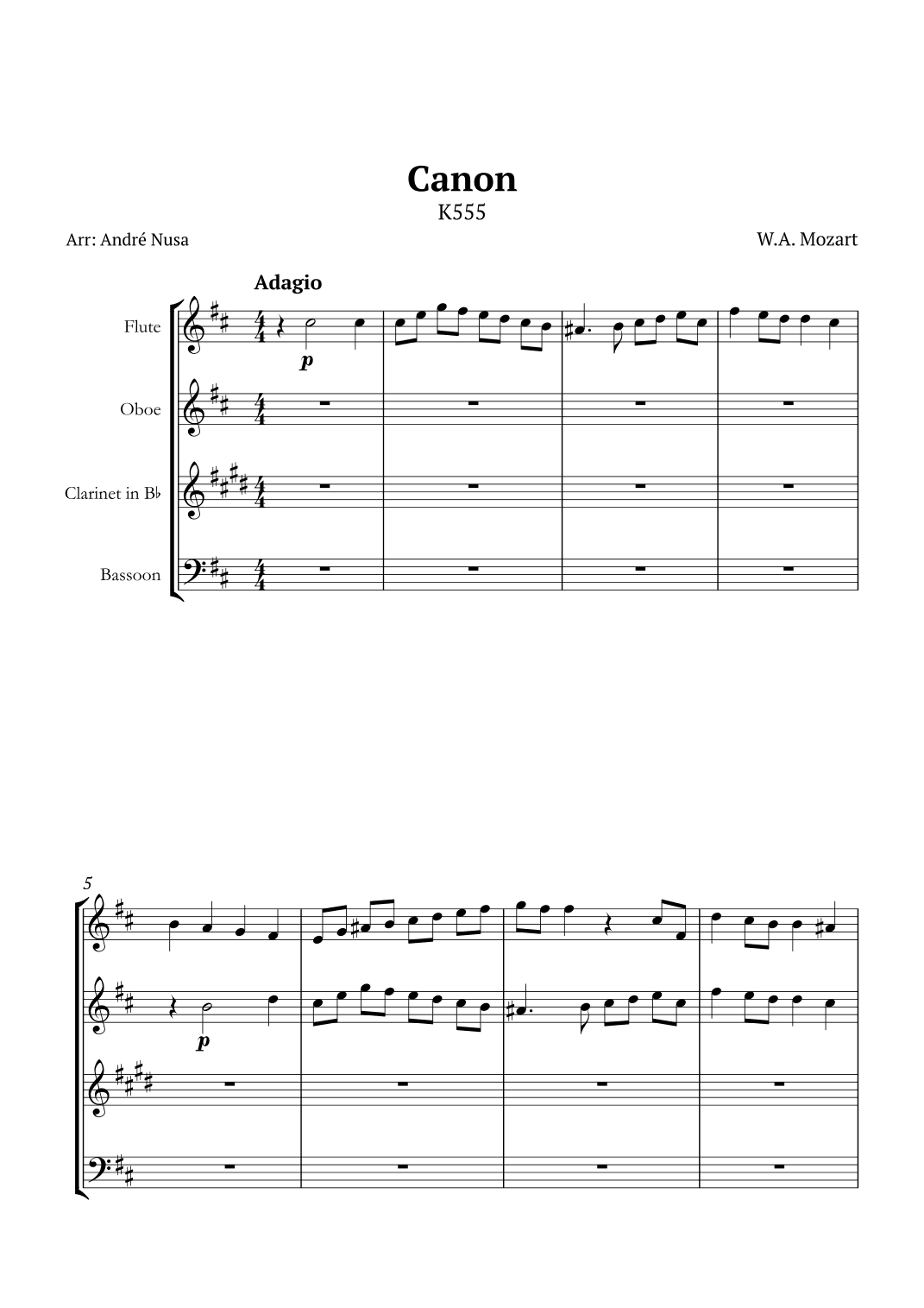 Canon K555 (arr. André Nusa)