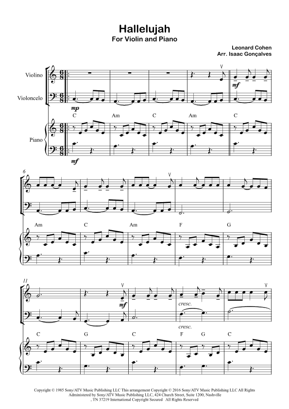 Hallelujah (arr. Isaac Gonçalves)