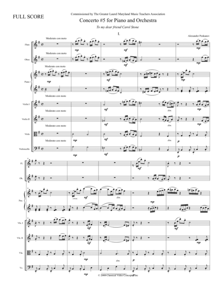 Concerto No. 5 (First Edition) - Orchestra Score