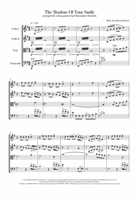 The Shadow Of Your Smile (arr. Christopher Dombek)