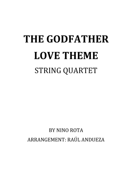 The Godfather (love Theme) (arr. Raúl Andueza Blanco)