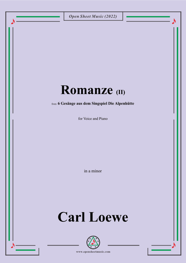 Loewe-Romanze(II),in a minor,for Voice and Piano (arr. OSM Press)