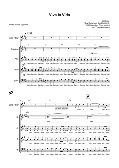 Viva La Vida (arr. Timo Lehtovaara)