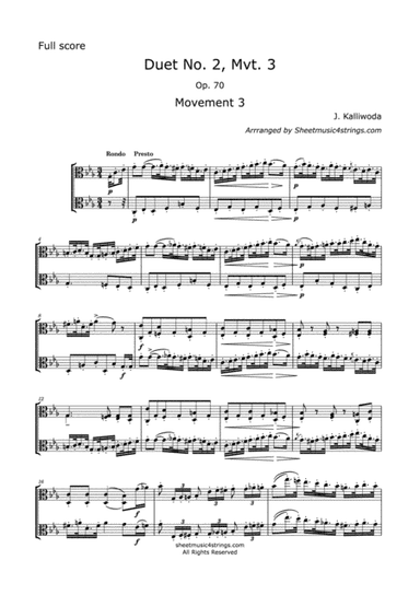 Kalliwoda, J. - Duet No.2, Mvt. 3, Op. 70 for Two Violas (arr. Linda Scott)