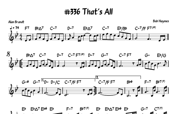 That's All (arr. John Fries)