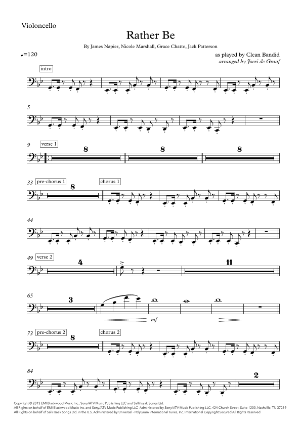 Rather Be (arr. Joeri de Graaf)