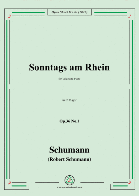 Schumann-Sonntags am Rhein,Op.36,No.1 in C Major (arr. MSM)