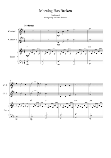 Morning has broken (arr. Kaiserin Rebecca)