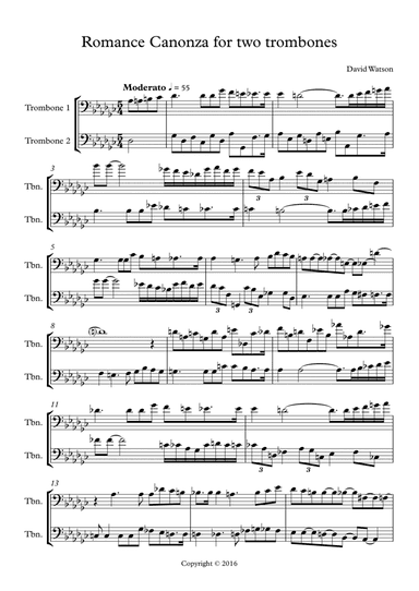 Romance Canzona for two trombones