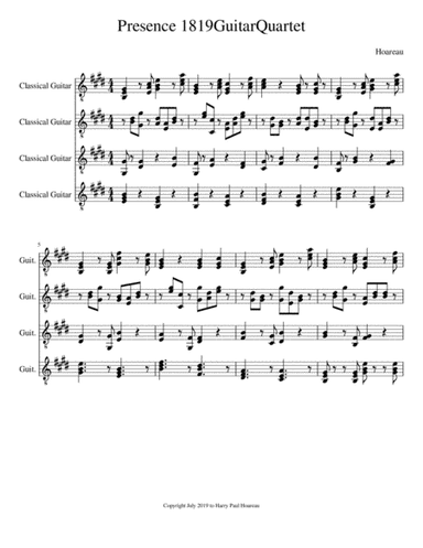 Presence 1819 Guitar Quartet