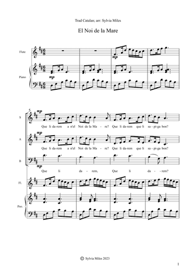 El Noi de la Mare (arr. Sylvia Miles)