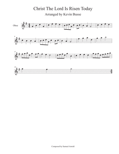 Christ! The Lord Is Risen Today - Oboe (arr. Kevin Busse)