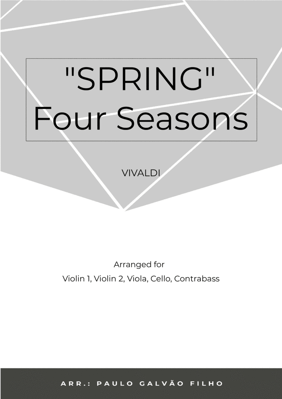 SPRING - FOUR SEASONS - STRING QUINTET (arr. Paulo Galvao Filho)