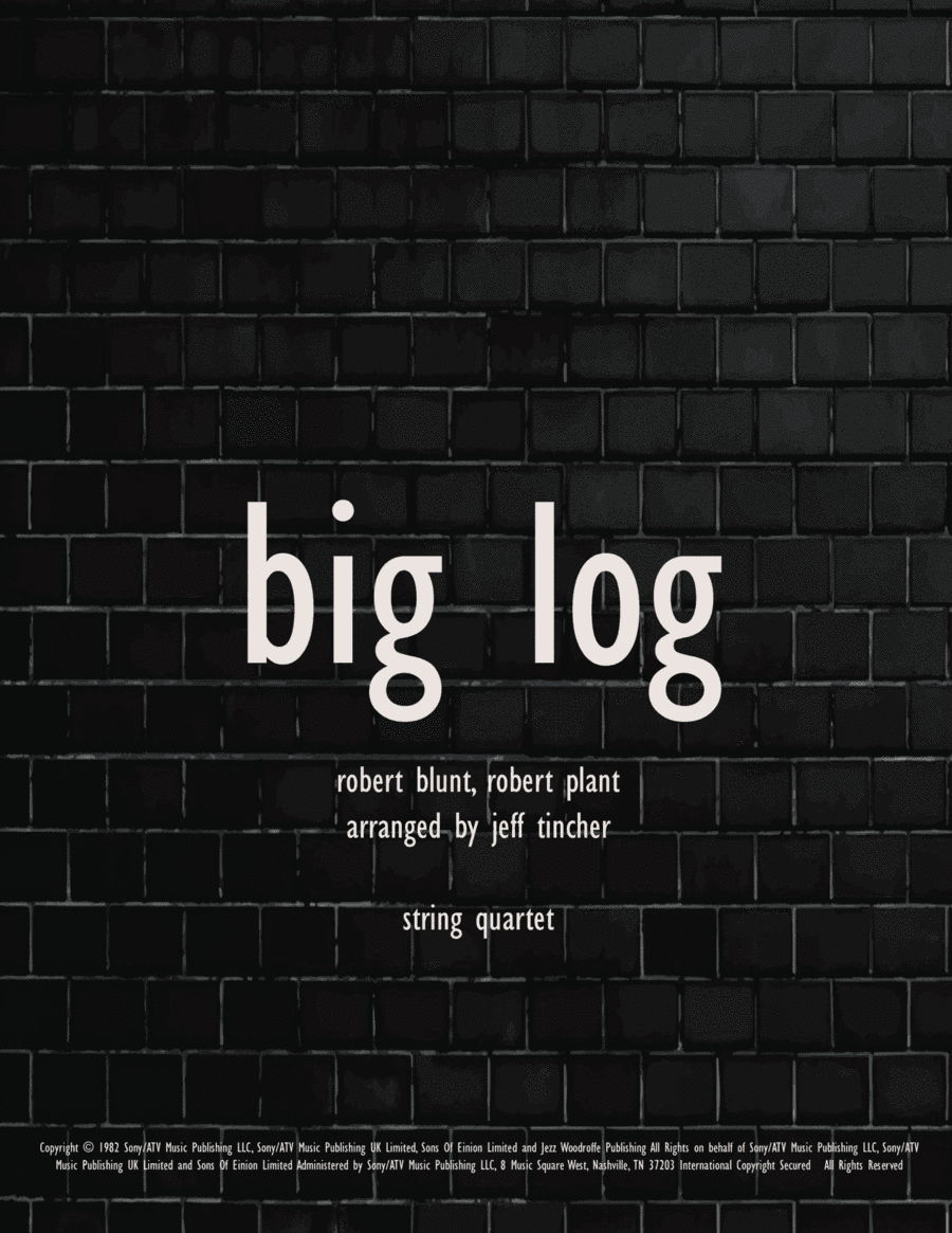Big Log (arr. Jeff Tincher)