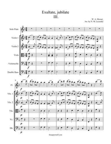 Exultate jubilate Third Movement Alleluia (arr. Nick Lacanski)