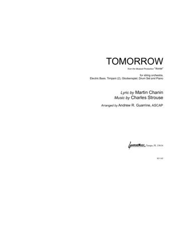 Tomorrow (arr. Arranged by Andrew R. Guarrine)