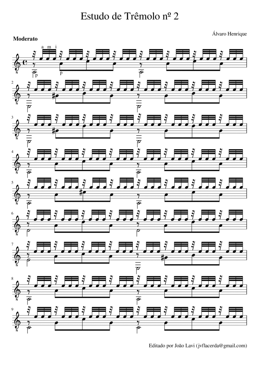 Estudo de Tremolo nº 2 / Tremolo Study n. 2