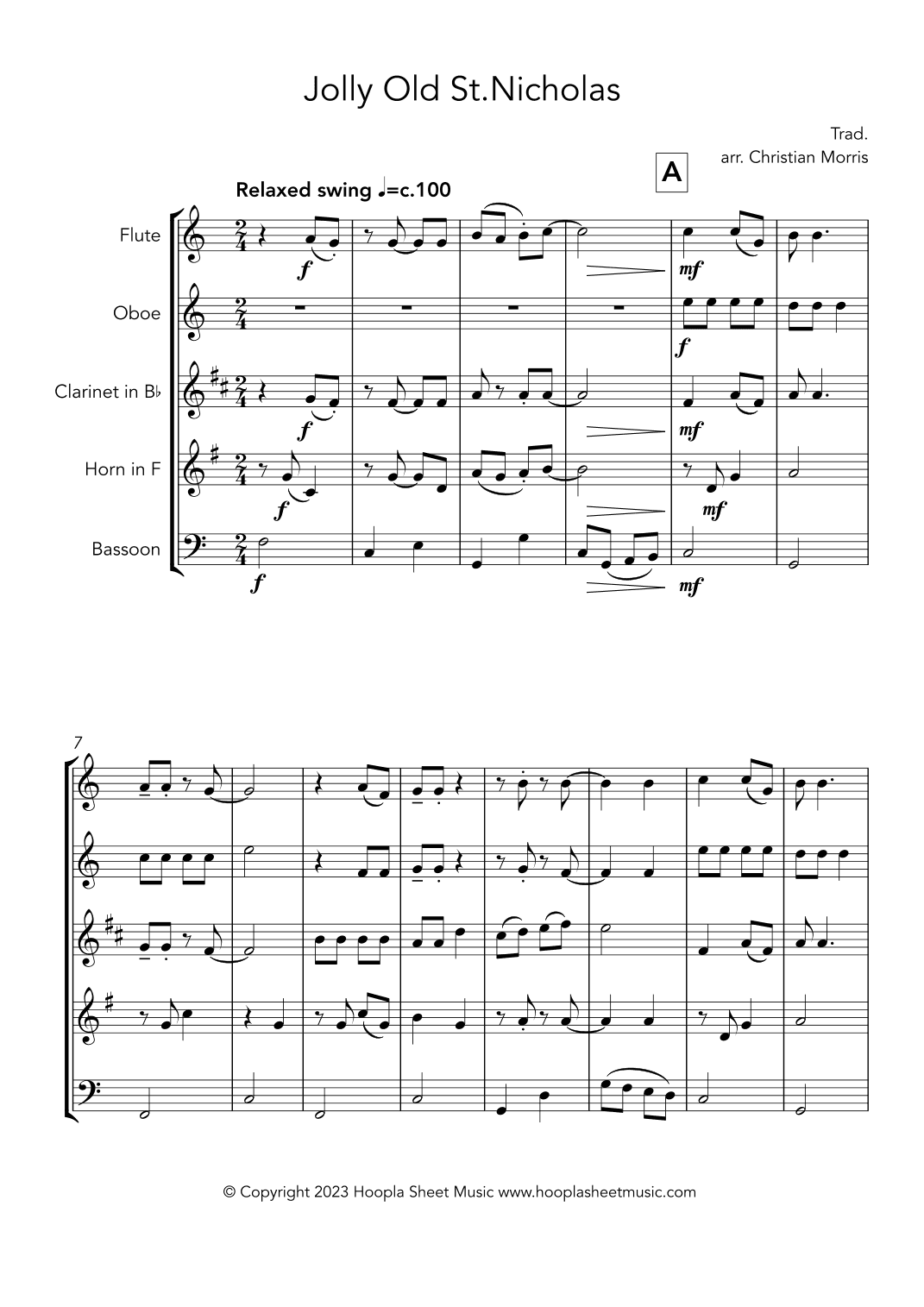 Jolly Old St. Nicholas (arr. Christian Morris)