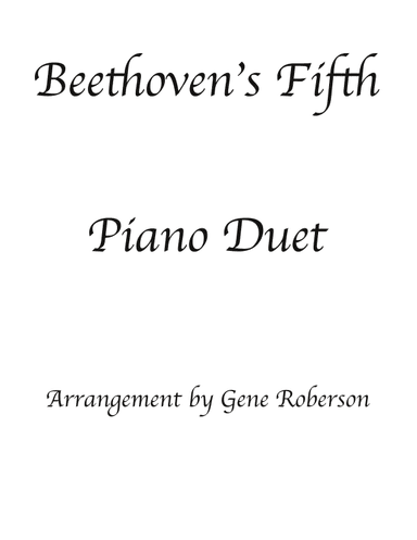 Beethoven's Fifth Theme Piano Four Hands (arr. Gene Roberson)