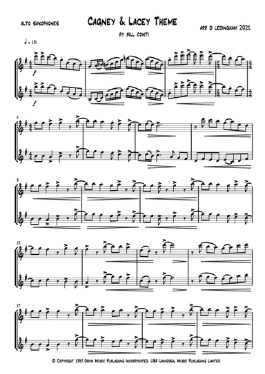 Cagney And Lacey Theme (arr. Musiscorz)