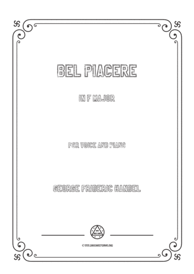 Handel-Bel piacere in F Major,for Voice and Piano (arr. MSM)