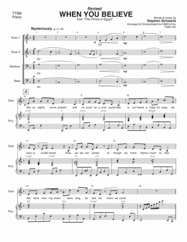 When You Believe (arr. Pakk Hui)