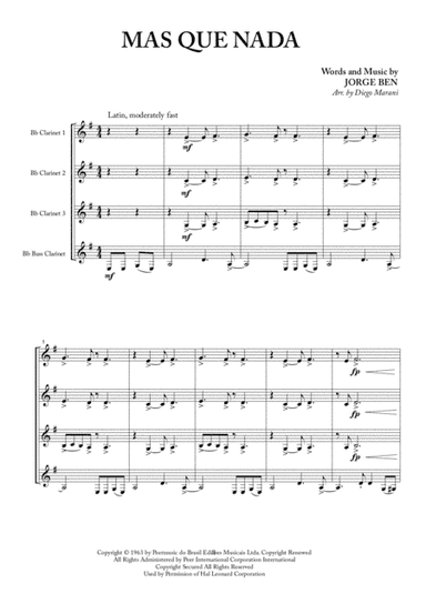 Mas Que Nada (arr. Diego Marani)