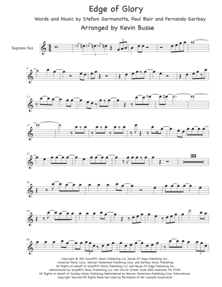 The Edge Of Glory (arr. Kevin Busse)
