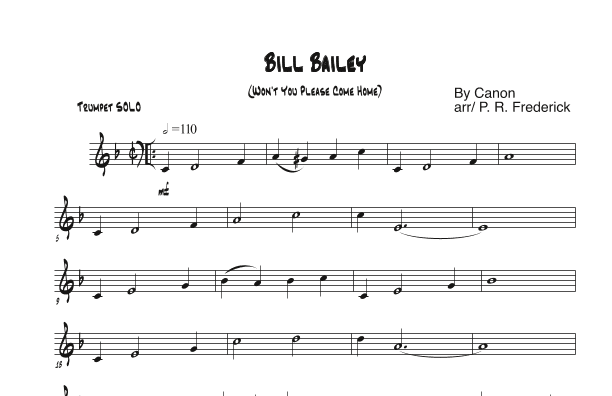 Bill Bailey (won't You Please Come Home) (arr. P. R. Frederick)