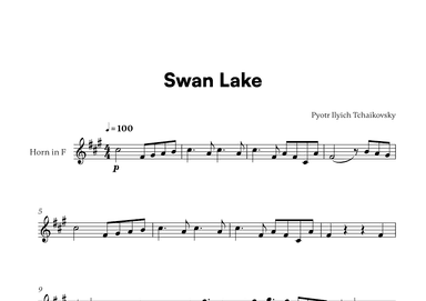 Tchaikovsky - Swan Lake Theme (for French Horn Solo) (arr. Cadenza Editions)