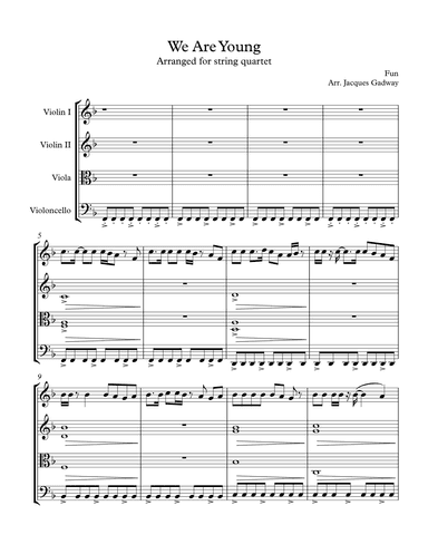 We Are Young (arr. Jacques Gadway)