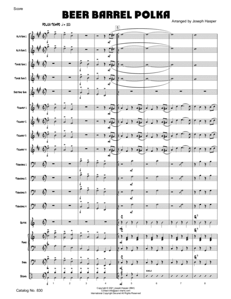 Beer Barrel Polka (Jazz Ensemble) (arr. Joseph Hasper)