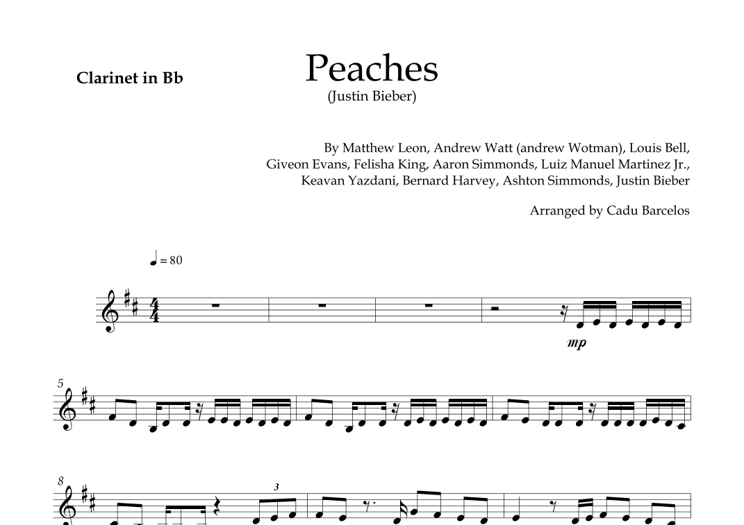 Peaches (arr. Cadu Barcelos)