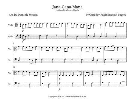 Jana Gana Mana (arr. Dominic Meccia)