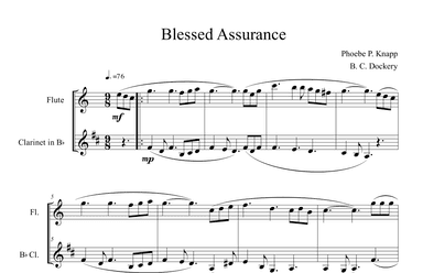 Blessed Assurance (Flute and Clarinet Duet) (arr. B. C. Dockery)