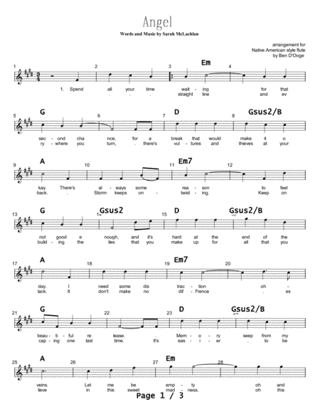 Angel (arr. Ben D'Ooge)