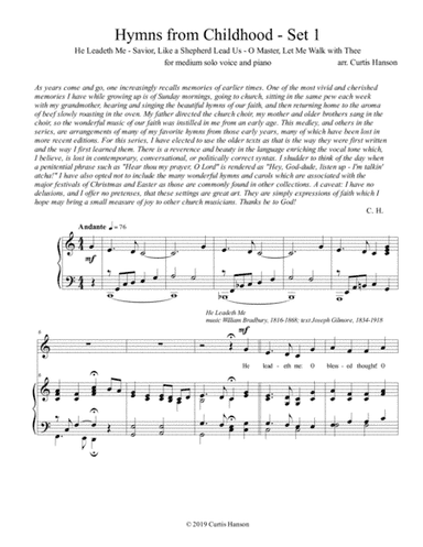Hymns from Childhood - Set 1 (solo) (arr. Curtis Hanson)
