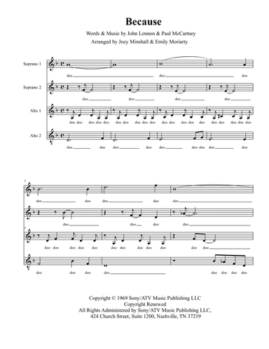 Because (arr. Joey Minshall and Emily Moriarty)