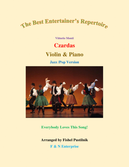 "Czardas"-Piano Background for Violin and Piano-Video (arr. Fishel Pustilnik)