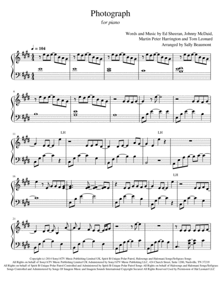 Photograph (arr. Sally Beaumont)