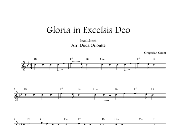 Gloria in excelsis Deo (Bb major - no lyrics) (arr. Duda Oriontte)