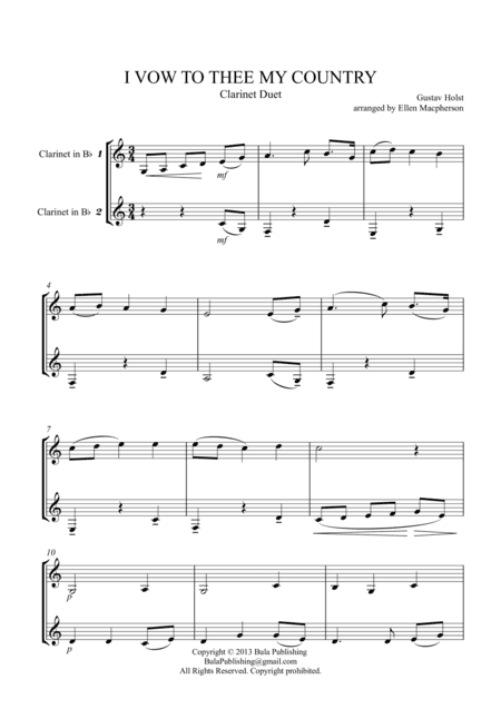 I VOW TO THEE, MY COUNTRY (arr. Ellen Macpherson)