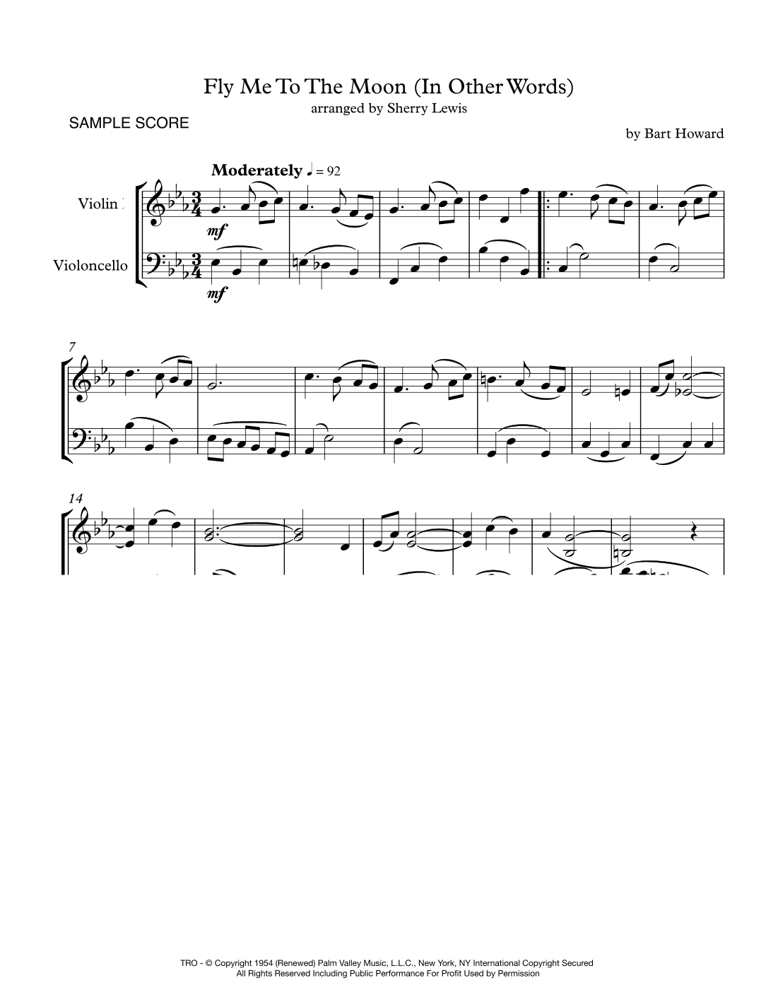 Fly Me To The Moon (in Other Words) (arr. Sherry Lewis)