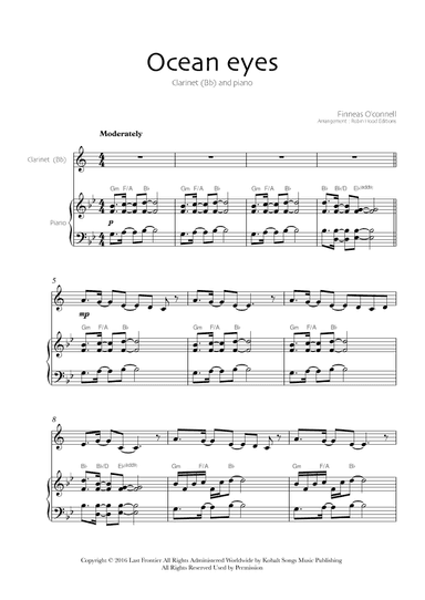 Ocean Eyes (arr. Robin Hood Editions)