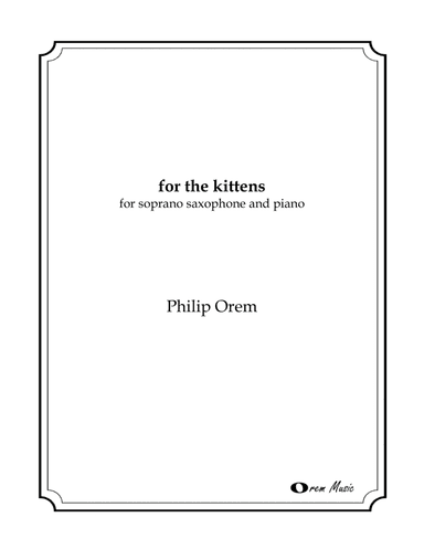 for the kittens (soprano saxophone)