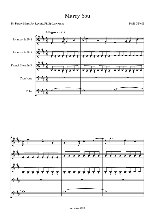 Marry You (arr. Phill O'Neill)