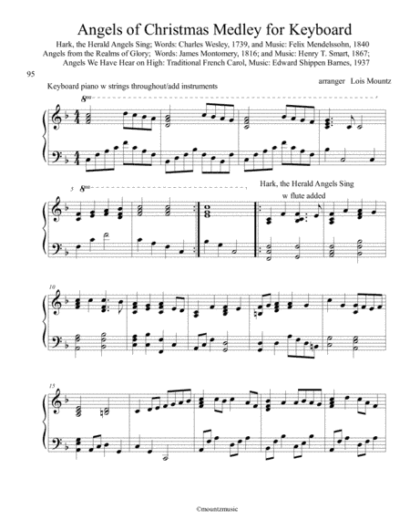 Angels of Christmas Medley for Keyboard (arr. Lois Mountz)