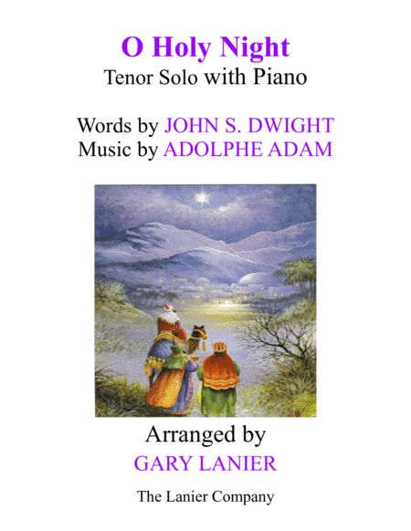 O HOLY NIGHT (Tenor Solo with Piano - Score & Tenor Part included) (arr. Gary Lanier)