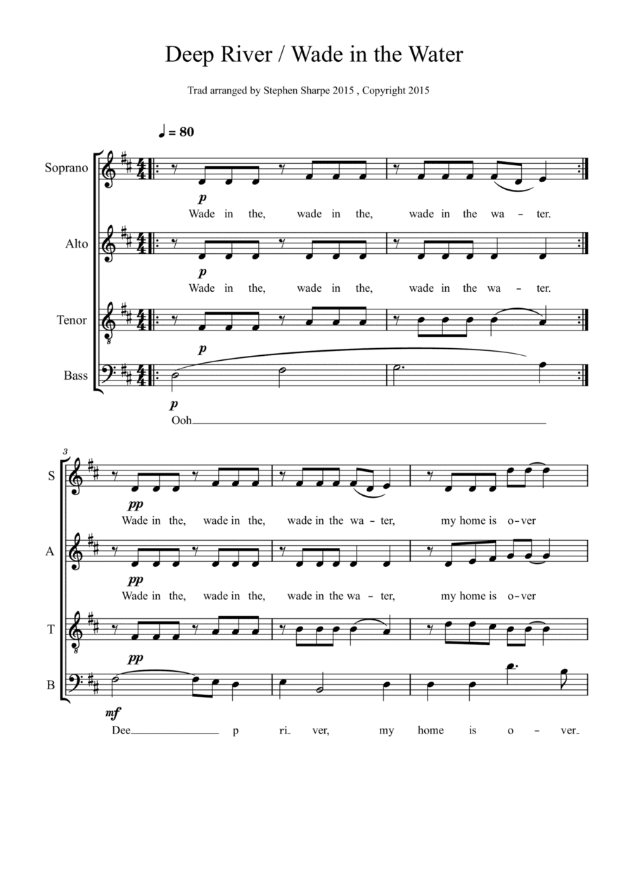 Deep River/ Wade in the Water (arr. Stephen Sharpe)