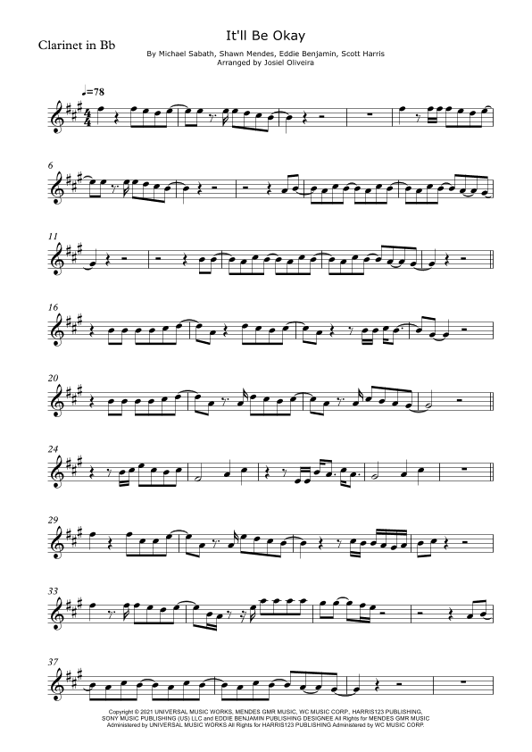 It'll Be Okay (arr. Josiel Oliveira)